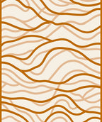 Sandy Dune Abstract Wavy Lines Rug