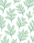 Fresh Green Leaf Pattern Design Rug