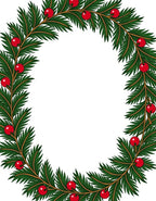 Evergreen Holly Berry Garland Rug