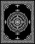 Black White Mandala Pattern Rug