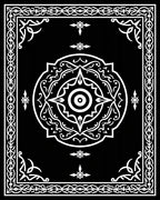 Black White Mandala Pattern Rug