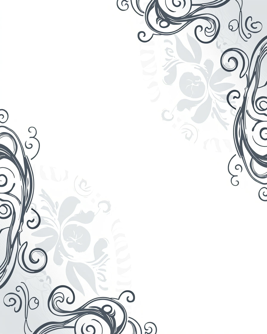 Elegant Swirls Floral Pattern Rug