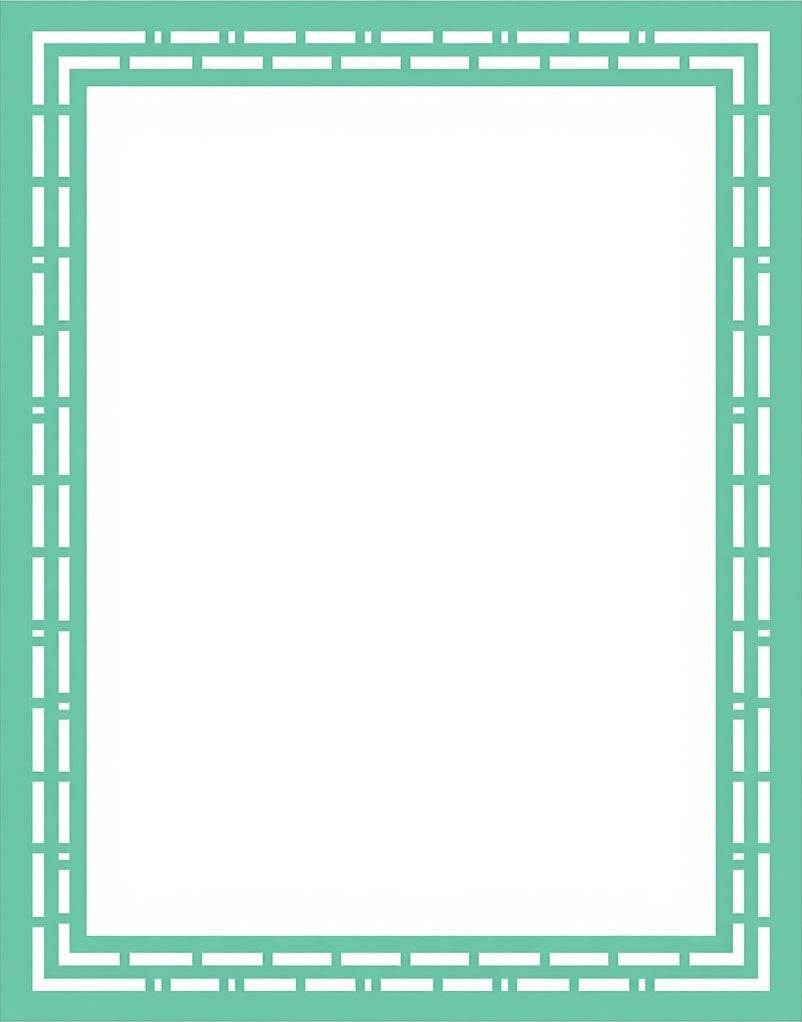 Geometric Stripe Border Design Rug