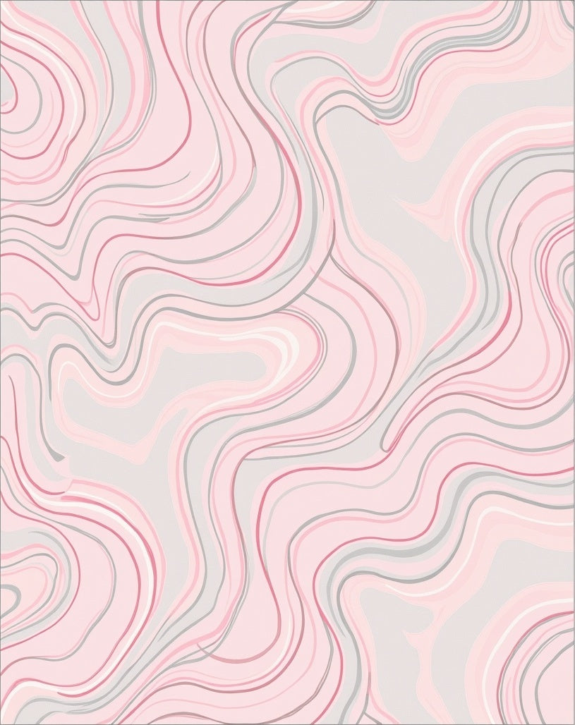 Soft Pink Marble Swirl Pattern Rug