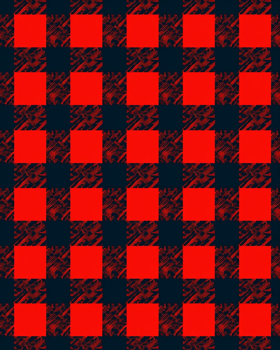Bold Red Black Buffalo Check Rug