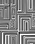 Abstract Geometric Maze Pattern Rug