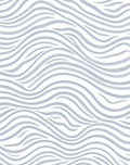 Serene Blue Wavy Strokes Rug