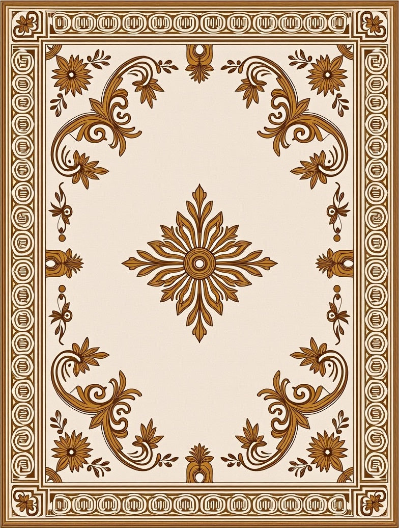 Ornate Floral Patterned Classic Rug