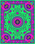 Vibrant Floral Mandala Patterned Rug