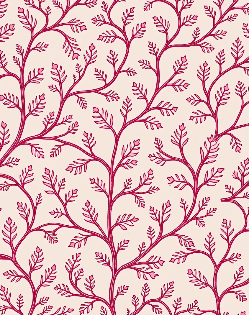 Vine Leaf Patterned Artful Rug