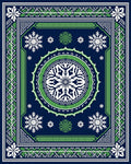 Snowflake Mandala Geometric Design Rug