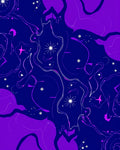 Abstract Swirls Stars Pattern Rug