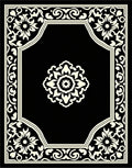 Classic Floral Scrollwork Frame Design Rug