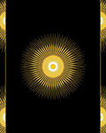 Radiant Sunburst Geometric Art Design Rug