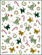 Playful Creature Candy Cane Pattern Rug