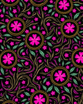 Bold Floral Pattern With Swirls Rug