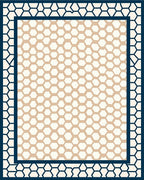 Modern Honeycomb Pattern Rug