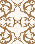 Elegant Tan Abstract Intertwined Design Rug