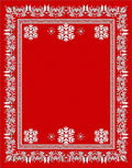 Winter Wonderland Snowflake Border Rug