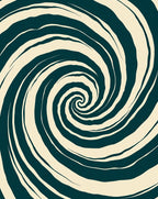 Drawn Swirl Abstract Pattern Rug