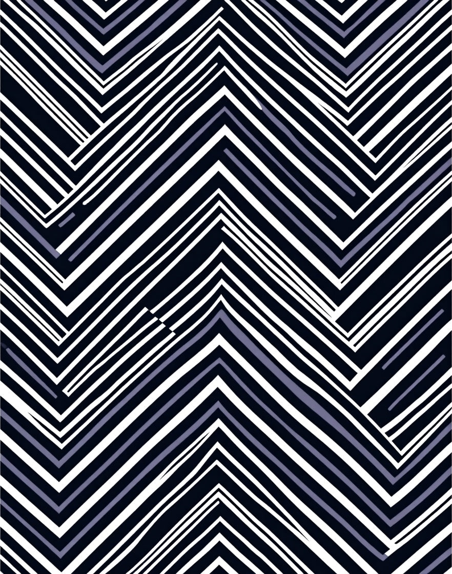 Bold Blue White Geometric Stripe Rug