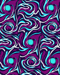 Vivid Swirls Circles Abstract Design Rug