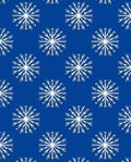 Blue White Snowflake Pattern Rug