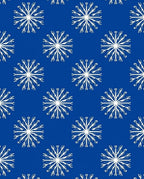 Blue White Snowflake Pattern Rug