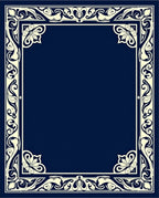 Ornate Floral Inlay Border Design Rug