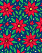 Bold Red Floral Pattern Rug