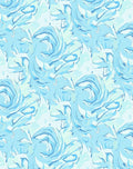 Abstract Swirls Blue Pattern Design Rug