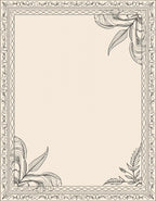 Elaborate Outline Leaf Border Design Rug