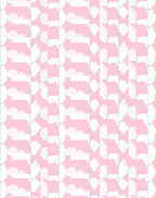 Pastel Pink Geometric Abstract Design Rug