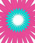 Bright Pink and Teal Petal Radiance Rug