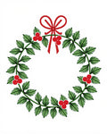 Festive Holly Berry Wreath Design Rug