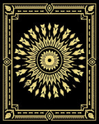 Art Deco Sunburst Geometric Motif Rug
