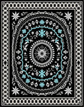Intricate Mandala Floral Pattern Rug
