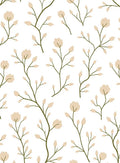 Pale Floral Branches Delicate Pattern Rug
