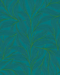 Teal Leafy Vine Pattern Rug