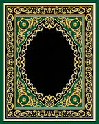 Emerald Gold Ornate Classic Frame Rug