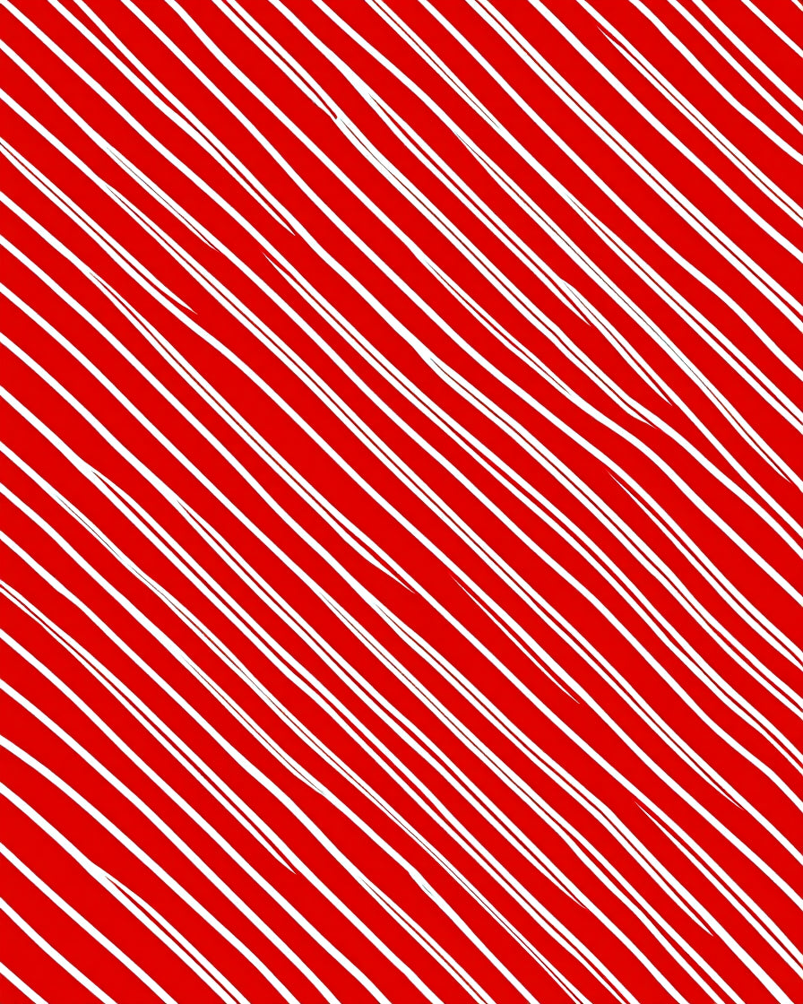 Hand Drawn Candy Cane Stripe Pattern Rug