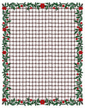 Red Floral Lattice Border Design Rug