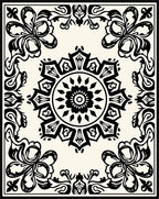 Bold Floral Mandala Design Rug