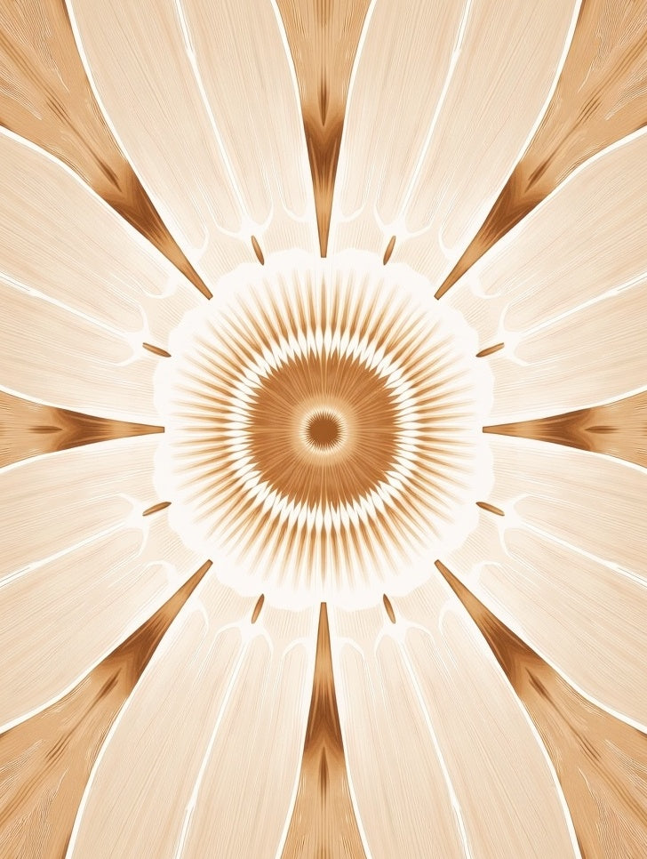 Radial Petal Geometric Pattern Rug
