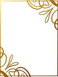 Golden Swirl Elegant Frame Rug