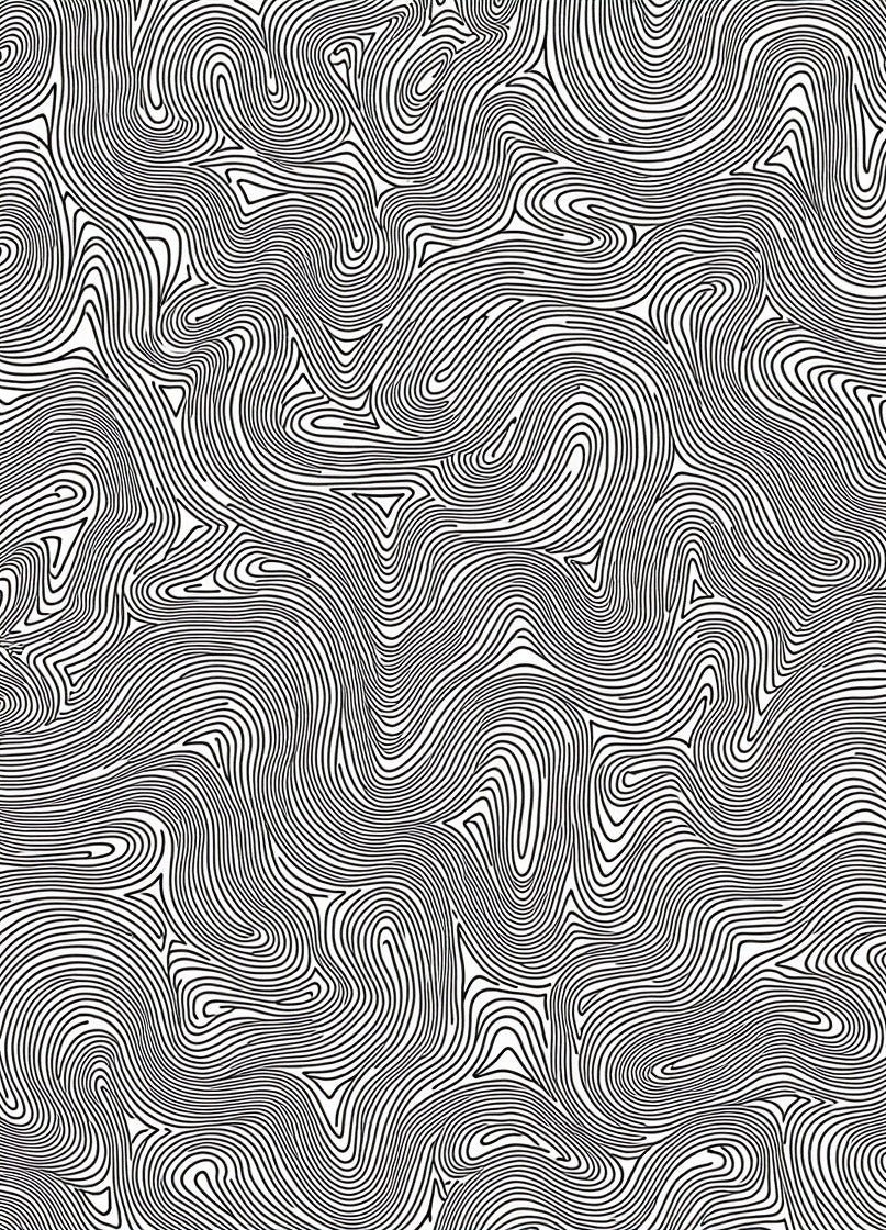 Monochromatic Flowing Contour Pattern Rug