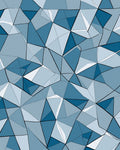 Blue Sharp Geometric Pattern Rug