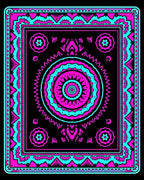 Vibrant Central Medallion Pattern Rug