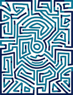Abstract Maze Design Rug