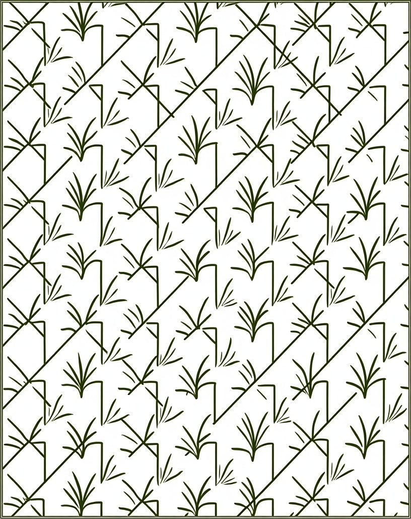 Minimalist Diagonal Grass Pattern Rug